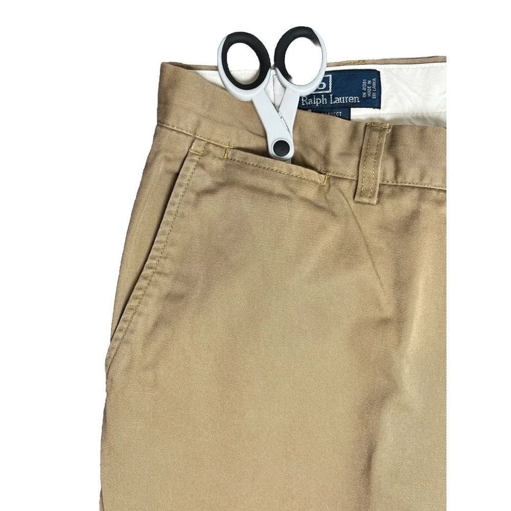 Polo Ralph Lauren Mens Classic Fit Chino Khaki Straight Leg Pants 35x30 Tan